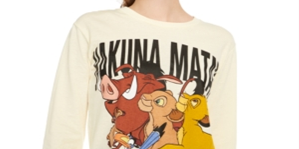 Disney Junior's Lion King Graphic Long Sleeve T-shirt Yellow Size Medium