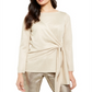 Alfani Women's Tie Waist Shimmer Sweater Gold Size M