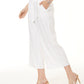 INC Concepts Women Frayed Zip-Front Culottes Wide Leg Pant Size 8 32 X 25 White Size 8
