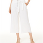 INC Concepts Women Frayed Zip-Front Culottes Wide Leg Pant Size 8 32 X 25 White Size 8