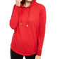 Michael Kors Women's Drop Shoulder Hoodie Red Size Petite Small