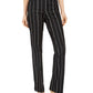 Charter Club Women's Denim Pinstriped Trousers  Black Size 18