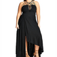 City Chic Women's PLAIT DETAIL MAXI Black Size X-Small