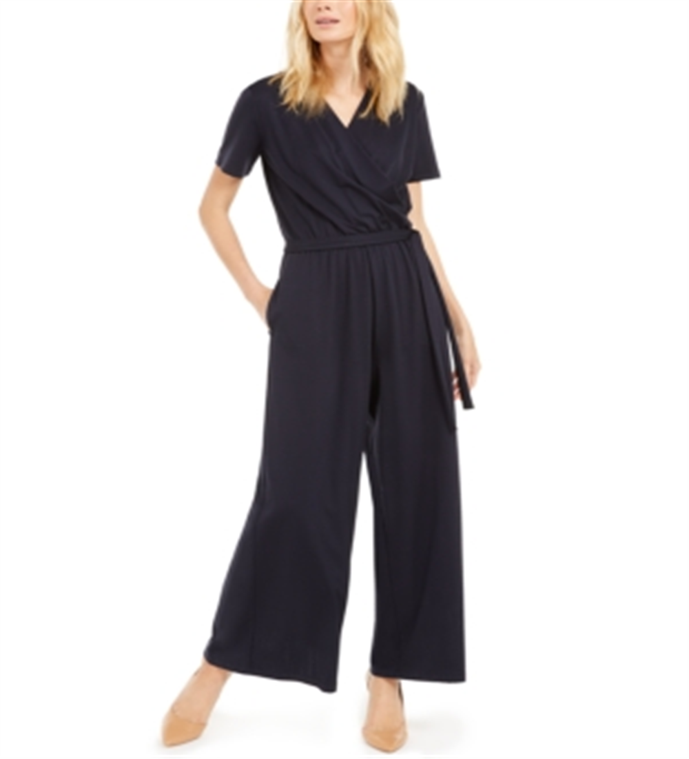 Weekend Max Mara Women's Panfilo Wide-Leg Jumpsuit Blue Size XL