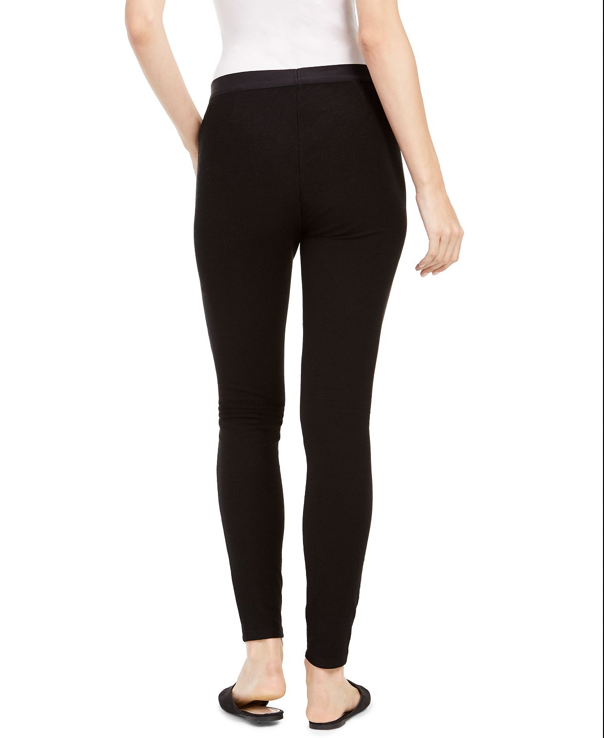 Eileen Fisher Women's Pull on Textured Skinny Leggings Black Size Medium
