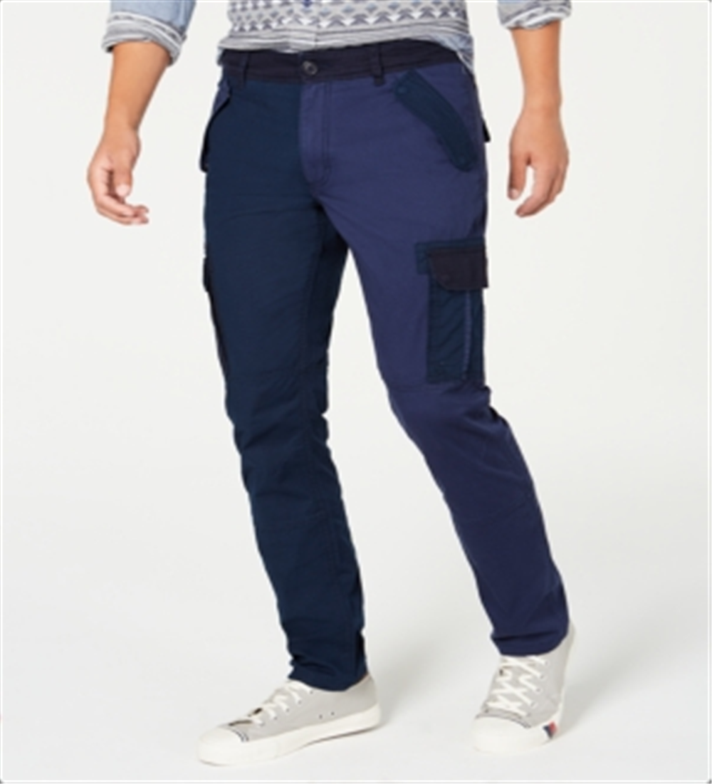 American Rag Men's Blocked Cargo Pants Blue Size 32X30