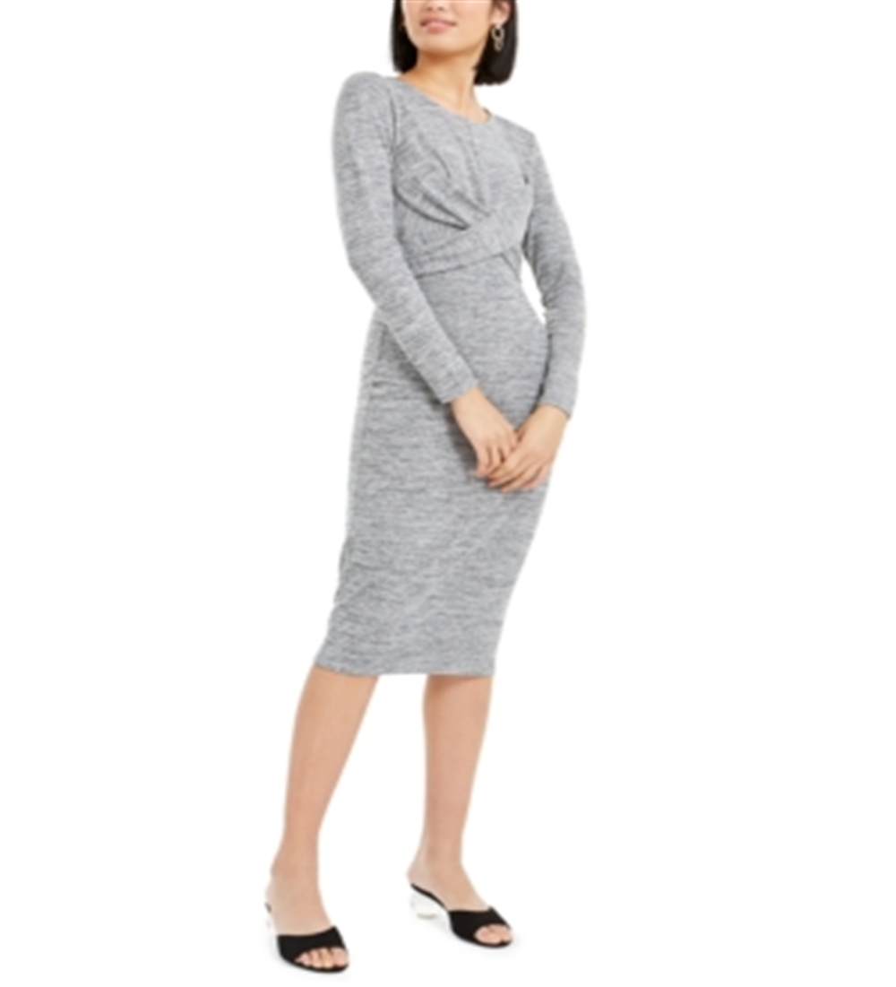 Bar III Men's  Long Sleeve Below the Knee Dress Gray Size XL
