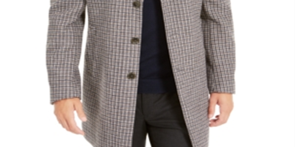 Calvin Klein Men's Prosper X-Fit Overcoat Gray Size 60