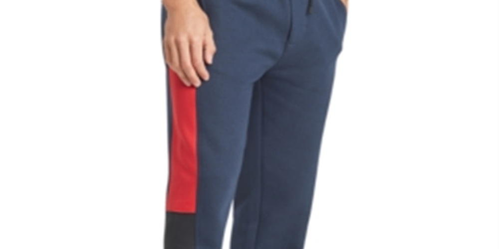 Tommy Hilfiger Men's Colorblocked Sweatpants Dark Blue Size XXL