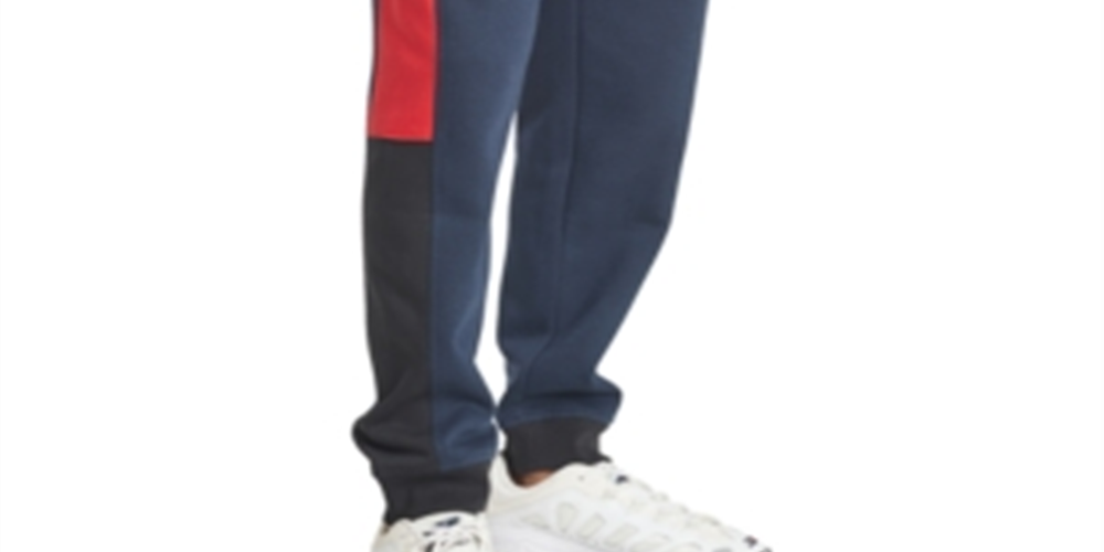 Tommy Hilfiger Men's Colorblocked Sweatpants Dark Blue Size XXL