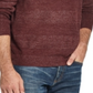 Weatherproof Vintage Men's Heathered Striped Crewneck Sweater Red Size Medium