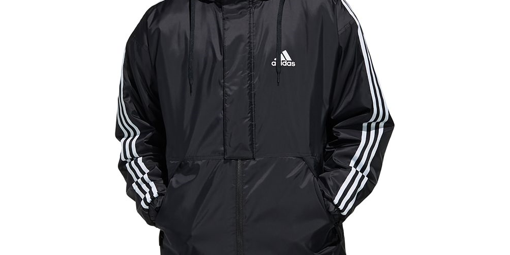 Adidas Men's Water Repellent Insulated Jacket Black Size Large