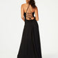 Nightway Women's Embroidered Floral Sleeveless V Neck Maxi Sheath Evening Dress Black Size 14 Petite