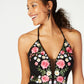 Nightway Women's Embroidered Floral Sleeveless V Neck Maxi Sheath Evening Dress Black Size 14 Petite