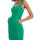 City Studios Women's Sleeveless Short Mini Dress Green Size 15