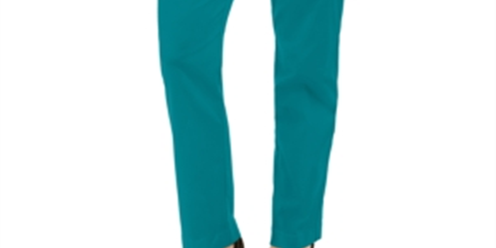 JM Collection Women's Studded Pull-on Tummy Control Pants Regular and Short Lengths Blue Size XS