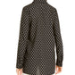 Michael Kors Women's Zip up Metallic Logo Top Black Size M