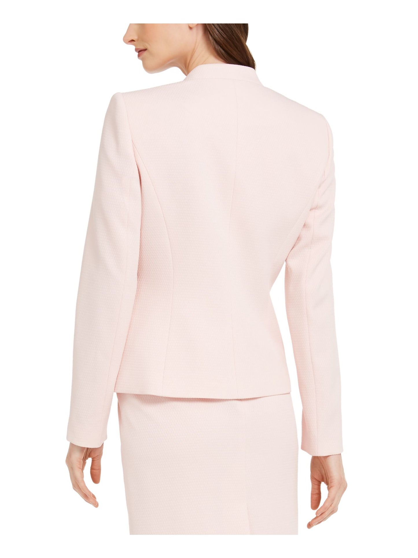 Calvin Klein Women's Asymmetrical Front Blazer Pink Size 2 Petite