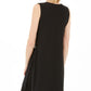 Alfani Womens Knot-Front Crewneck Tunic Top Black Size M