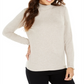 Style & Co Women's Long Sleeve Turtleneck Top Beige Size XXL