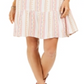 Style & Co Women's Printed Bell Sleeve Dress Pink Size Small