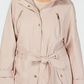 Michael Kors Women's Plus Hooded Raincoat Pink Size 1X