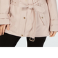 Michael Kors Women's Plus Hooded Raincoat Pink Size 1X