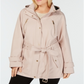 Michael Kors Women's Plus Hooded Raincoat Pink Size 1X