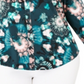 INC International Concepts Women's Printed Split Neck Top Green Size 0X