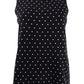 Anne Klein Women's Dot Print Sleeveless Top Black Size S