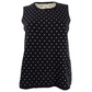 Anne Klein Women's Dot Print Sleeveless Top Black Size S
