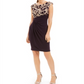 Connected Women's Sleeveless Side Drape Sheath Dress Purple Size 8 Petite