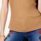 INC International Concepts Women's  Mock-Neck Sweater Beige Size XL