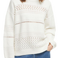 French Connection Women's Trista Pointelle Knit Pullover White Size Medium