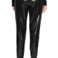 Sanctuary Women's Sequined Evening Straight Leg Pants Black Size Medium