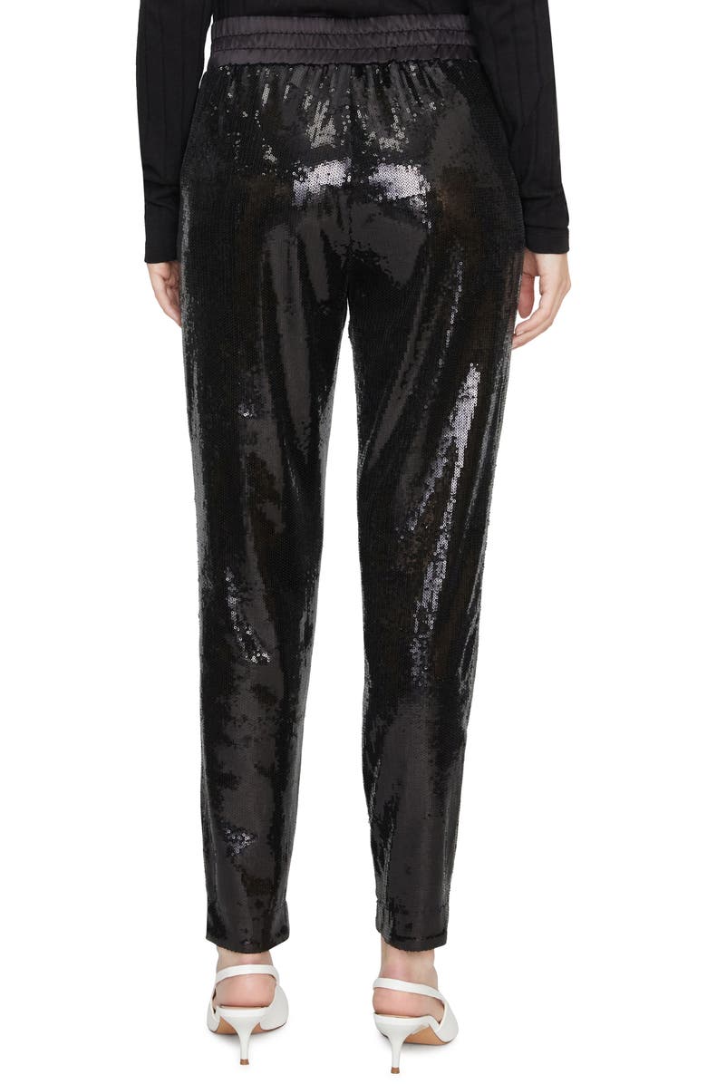 Sanctuary Women's Sequined Evening Straight Leg Pants Black Size Medium