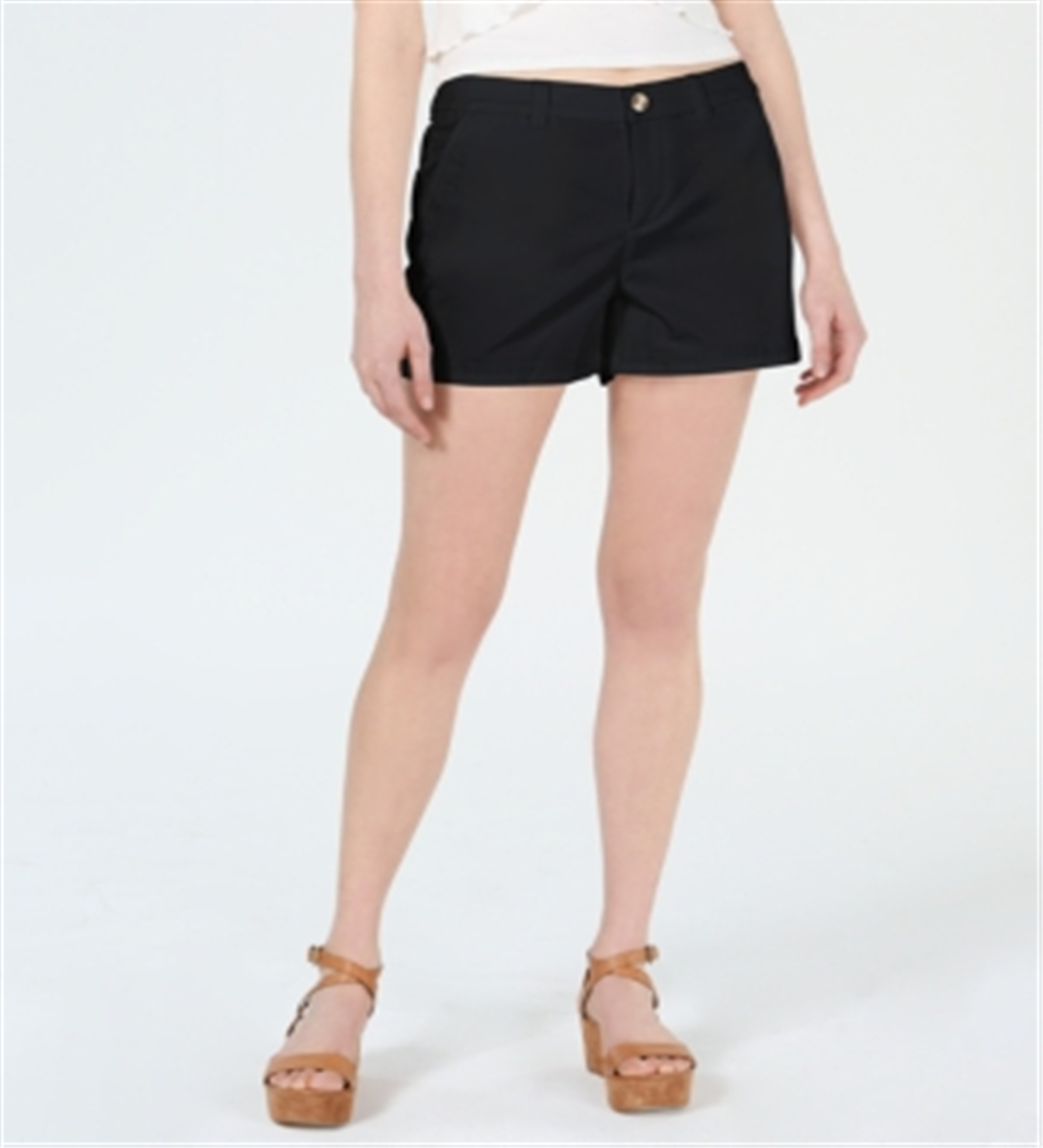 Maison Jules Women's Flat Front Chino Shorts Black Size 14