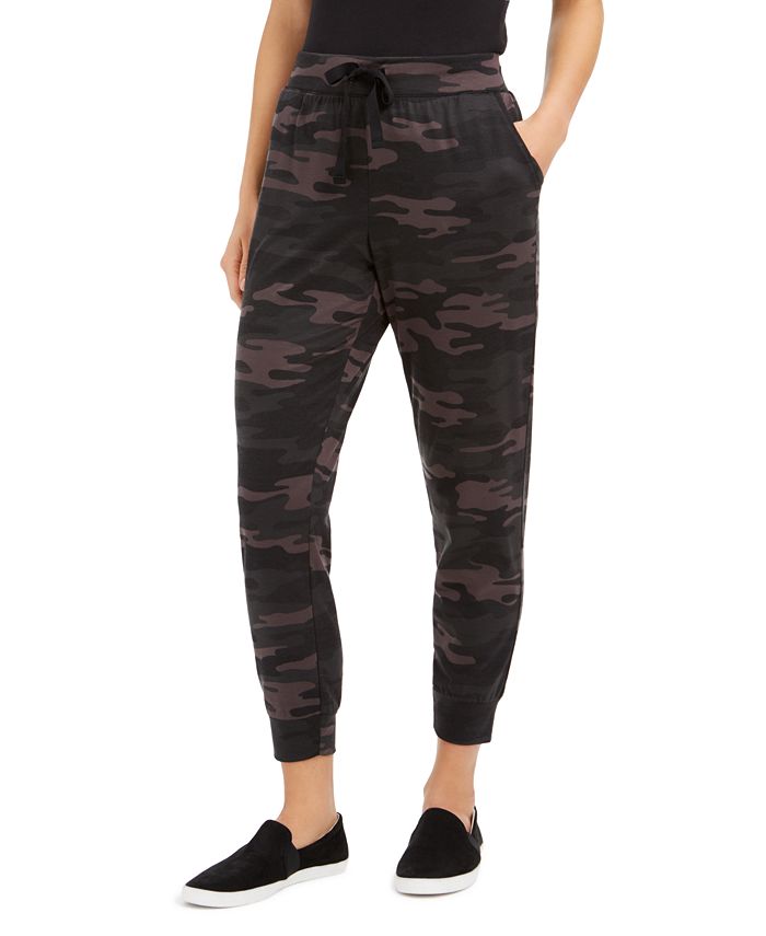 Style & Co Women's Camo Print Joggers -Gray Size X-Large