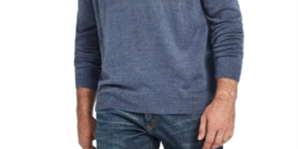 Weatherproof Vintage Men's Sweater Soft Touch Knit 1/4 Zip Pullover Blue  Size XL