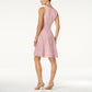Charter Club Women's Lace Fit & Flare Dress Pink Size Medium