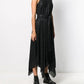 Michael Kors Women's Maxi Metallic Leopard Print Dress Black Size X-Small