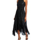 Michael Kors Women's Maxi Metallic Leopard Print Dress Black Size X-Small