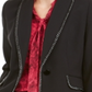 Kasper Women's Chain Trim One Button Jacket Black Size 10