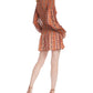 Leyden Women's Smocked Daytime Mini Dress Brown Size Small