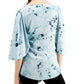 Alfani Women's Floral Print Tie Front Blouse Blue Size Medium