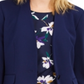 Nine West Women's Stretch Collarless Blazer Blue Size 12