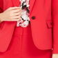 Nine West Women's One Button Blazer Red Size Large