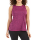 Ideology Women's Heathered Keyhole Back Tank Top Pink Size Large