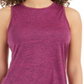 Ideology Women's Heathered Keyhole Back Tank Top Pink Size Large