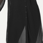 INC International Concepts Women's Sheer Tunic Shirt  Black Size Large